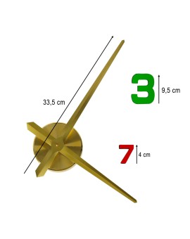 Zegar ścienny naklejany DIY regulowany 80-90 cm złoty kolorowy 12 cyfr Kik Sp. z o. o. Sp. k. | Time- 2
