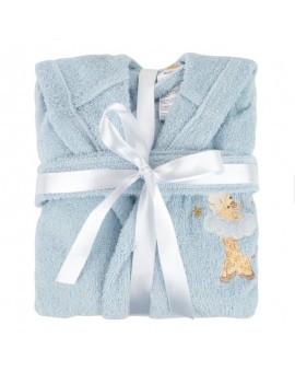 Szlafrok dziecięcy BABY 4-6 lat z aplikacją z żyrafą					 o gramaturze 350 g/m2