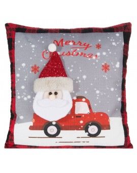 Poszewka świąteczna SANTA z trójwymiarową aplikacją z Mikołajem