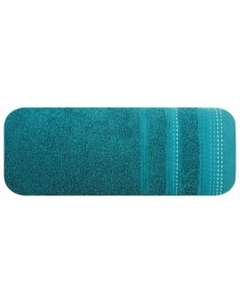 Ręcznik do rąk 30x50 cm bawełniany kolor turkusowy z ozdobnym stębnowaniem 500 g/m2 POLA Eurofirany | Time- 2