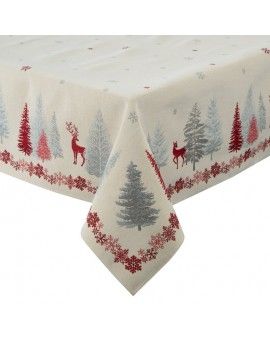 Obrus gobelinowy z zimowym motywem skandynawskim Eurofirany | Time- 2