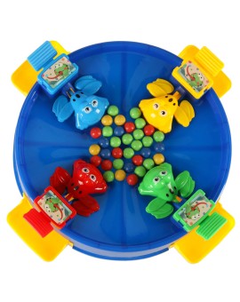 Gra zręcznościowa głodne żabki skaczące żaby 4 graczy 3+ XXL niebieska