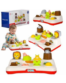 Zabawka edukacyjna pop-up wyskakujące zwierzątka światła dźwięk