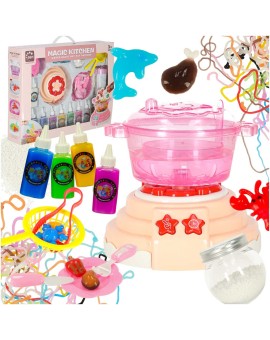 Klej żel kryształowy 3D crystal glue magiczna kuchnia szablony kreatywny zestaw 62 elementy pomarańczowy