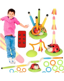 Gra zręcznościowa dla dzieci skakanka wyrzutnia rzut do celu biedronka 3w1