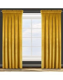DESIGN 91 Zasłona ROSA z jednokolorowego miękkiego welwetu
