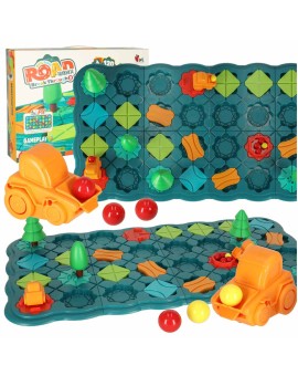 Gra logiczna planszowa labirynt tor przeszkód 56 el.