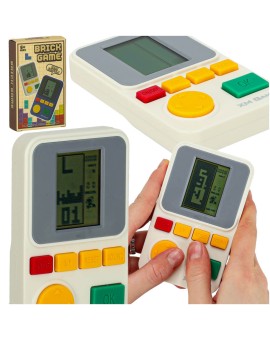 Gra zręcznościowa elektroniczna konsola retro gierka przenośna kieszonkowa biała