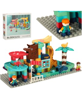 Klocki konstrukcyjne tor kulkowy 147 el. Bibi-inn