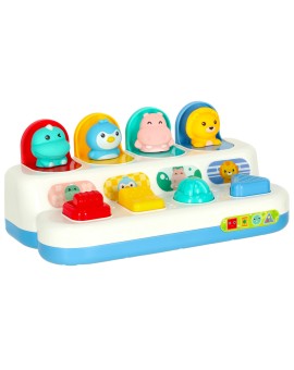 Gra zręcznościowa edukacyjna montessori wbijak wyskakujące zwierzątka POP-UP