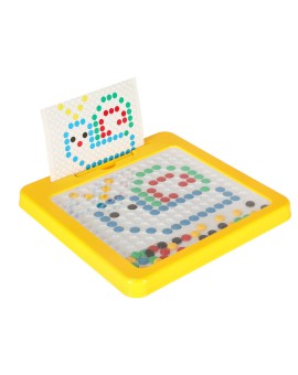 Tablica magnetyczna montessori mozaika kolorowe kropki żółta 26 x 26 cm
