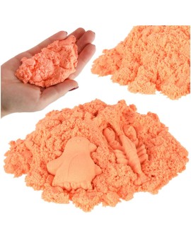 Piasek sensoryczny dla dzieci 1kg w woreczku pomarańczowy