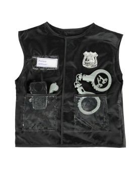 Kostium strój karnawałowy przebranie policjant kajdanki gwizdek zestaw 3-8 lat