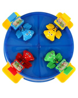 Gra zręcznościowa głodne żabki skaczące żaby 4 graczy 3+ XXL niebieska