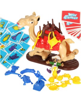 Gra zręcznościowa rodzinna osiodłaj wielbłąda spadający ekwipunek 4 osoby + karty