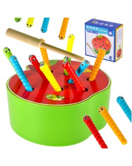 Złap robaczka gra zręcznościowa dla dzieci drewniane jabłko