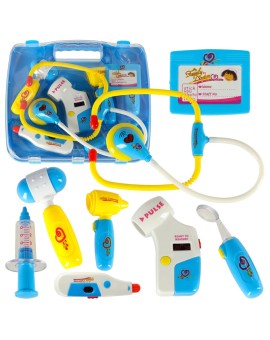 Zestaw lekarza w walizce DOKTOR +światła niebieski