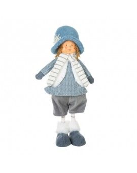 Figurka świąteczna DOLL lalka  w zimowym stroju z miękkich tkanin