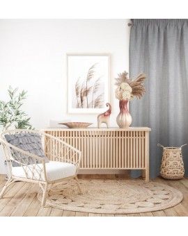 Zasłona JULA w stylu eko z tkaniny o płóciennym splocie z efektem melanżu Eurofirany | Time- 11