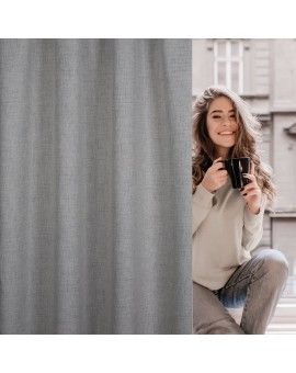 Zasłona JULA w stylu eko z tkaniny o płóciennym splocie z efektem melanżu Eurofirany | Time- 12