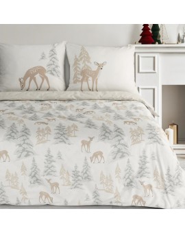 świąteczny Komplet Pościeli Fawn 220 X 200 Cm Biały