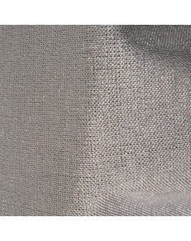 Obrus okrągły srebrny średnica 180 cm z tkaniny przypominającej płótno STELLA 2 z podwójną listwą na brzegach Eurofirany | Time-