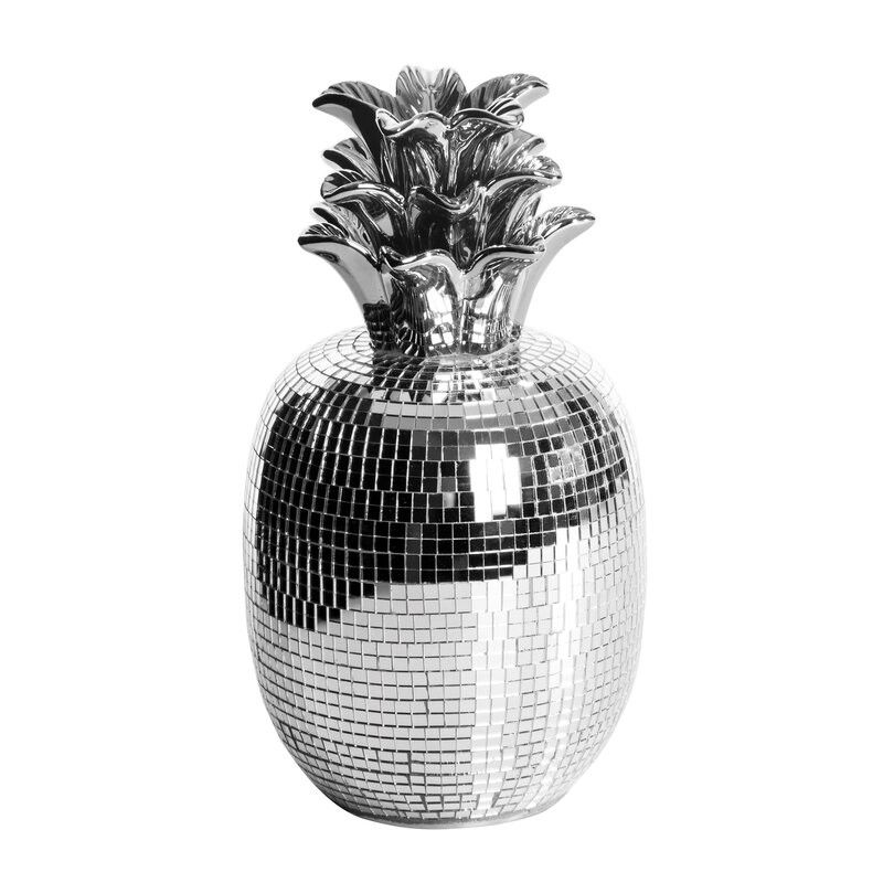 Ananas figurka ceramiczna MIRONA zdobiona drobnymi witrażowymi lusterkami Eurofirany | Time- 1