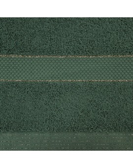 Ręcznik do rąk 30x50 cm bawełniany kolor zielony z bordiurą w paseczki 500 g/m2 BARI Eurofirany | Time- 2