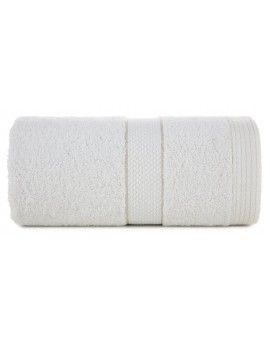 Ręcznik BARI z  bordiurą tkaną w drobny wzorek podkreślony srebrną nitką, 500 g/m2