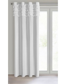 Zasłona welwetowa ERIN zdobiona falbanami 140x250 cm przelotka - ERIN Eurofirany | Time- 2