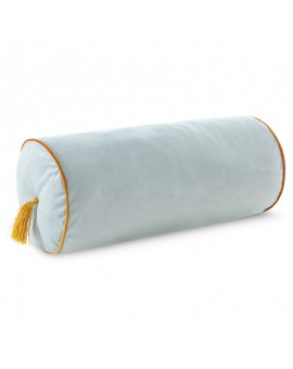 Poduszka dekoracyjna wałek VELVET 70 z welwetu z ozdobnymi chwostami