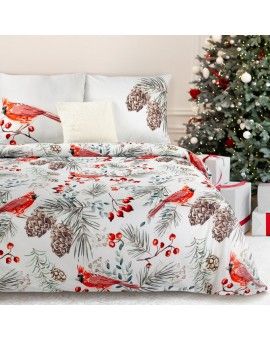 Komplet pościeli WILLOW z mikrowłókna z nadrukiem z motywem świątecznym 140x200