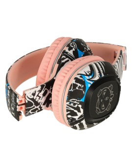 Słuchawki bezprzewodowe nauszne Bluetooth RGB Gaming Sport 200mAh różowe Kik Sp. z o. o. Sp. k. | Time- 2