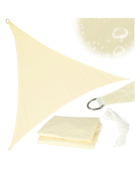 Żagiel przeciwsłoneczny LUARO ogrodowy tarasowy wodoodporny 4x4x4m trójkąt beżowy