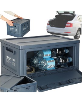 Organizer do bagażnika samochodowy pudełko skrzynka składana 25l granatowa