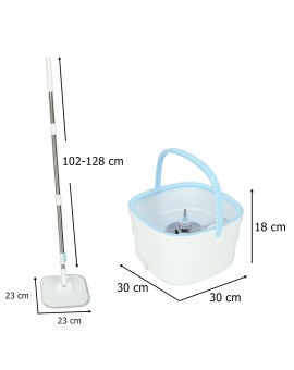Mop obrotowy prostokątny płaski rotacyjny czysta brudna woda wyciskacz Kik Sp. z o. o. Sp. k. | Time- 2
