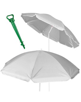 Parasol ogrodowy plażowy regulowany łamany składany UV 150cm szary