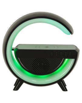 Lampka LED Gamingowa RGB głośnik ładowarka indukcyjna czarna