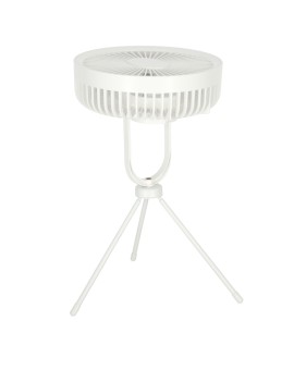 Wentylator biurkowy wiatrak stojący bezprzewodowy USB na pilot z lampką 4 poziomy mocy 18cm biały Kik Sp. z o. o. Sp. k. | Time-