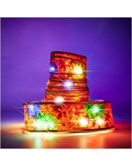 Wstążka ozdobna taśma LED 10m 100LED lampki choinkowe ozdoba świąteczna multikolor na baterie