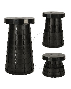 Krzesło składane taboret teleskopowy turystyczny przenośny czarny 200kg Kik Sp. z o. o. Sp. k. | Time- 2