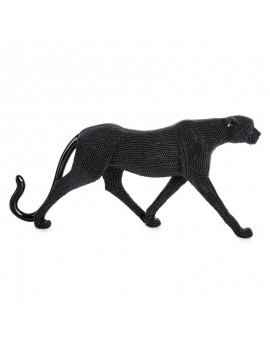 Pantera - figurka dekoracyjna ELDO 3 o drobnym strukturalnym wzorze, czarna