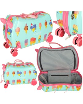 Walizka podróżna dla dzieci na kółkach bagaż podręczny lody