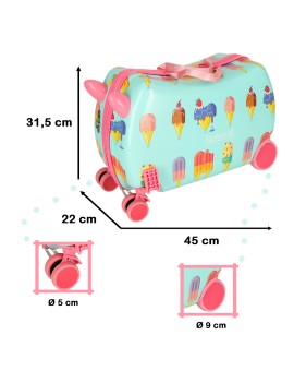 Walizka podróżna dla dzieci na kółkach bagaż podręczny lody Kik Sp. z o. o. Sp. k. | Time- 2