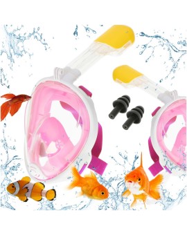 Maska do snurkowania pełna składana S/M różowa