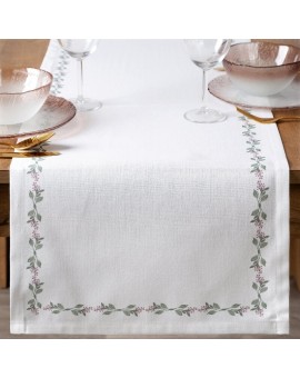 Obrus Lily 40 X 140 Cm Biały