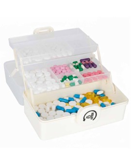 Organizer na leki pojemnik pudełko kasetka apteczka duży XL na zamek skrzynka 29x19x15,5 cm Kik Sp. z o. o. Sp. k. | Time- 2