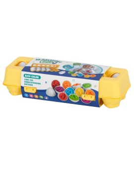 Układanka edukacyjna sorter dopasuj kształty cyferki jajka 12 sztuk