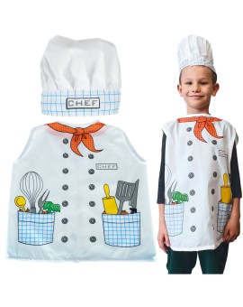 Kostium strój karnawałowy przebranie szef kuchni fartuch czapka szefa kuchni zestaw 3-8 lat