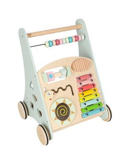 Pchacz dla dziecka chodzik drewniany z liczydłem niebieski Kik Sp. z o. o. Sp. k. | Time- 2